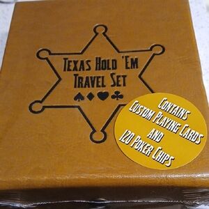 Texas Hold 'Em Travel Set - Brown